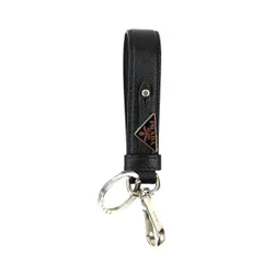 PRADA プラダ 三角ロゴ サフィアーノレザー キーリング ブラック 管理番号：11404のサムネイル