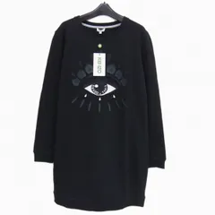新品◇KENZO EYE 刺繍  スウェット ワンピース トレーナー  アイモチーフ  ブラック  ケンゾー  レディース 人気モデルのサムネイル
