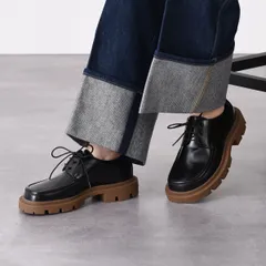 MAISON MARGIELA メゾン マルジェラ ローファー 靴 IVY レザー ダービーシューズ S58WQ0133 P3827 レディース ブラック レザー ステッチ レースアップ オケージョン sp_sのサムネイル