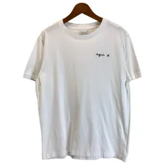 【中古】　agnes b.　Tシャツ　半袖　トップス　クルーネック　ロゴT　ワンポイント　刺しゅう　古着　/1580のサムネイル