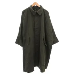 イッセイミヤケ ISSEY MIYAKE ステンカラーコート オーバーサイズ コットン ロング M 緑 グリーン /FF ■ECD004のサムネイル