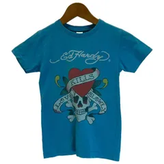 【中古】　Ed Hardy　Tシャツ　半袖　カットソー　トップス　クルーネック　ロゴT　ブランドロゴ　両面プリント　ピチT　Y2K　古着　/2009のサムネイル
