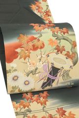 夏帯】 正絹創作羅八寸名古屋帯 ≪御仕立て上がり・中古品≫ 「菱紋羅
