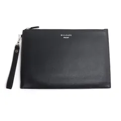 BVLGARI ブルガリ フラグメントコラボ クラッチバッグ ブラック 288581 IC メンズ 中古のサムネイル