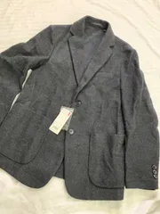 UNIQLO ウールブレンドコンフォートジャケット ジャケット 毛  ダークグレー S