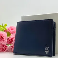 マッキントッシュ バッキンガムベア 折り財布 革 紺 コンパクト カード 熊ちゃん GE272のサムネイル