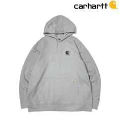 カーハート パーカー US購入 袖ロゴ(M)青181218 - メルカリ