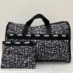 3776　LeSportsac　レスポートサック　大容量　ボストンバッグ　ハンドバッグ　総柄　旅行用バッグ　ショルダー紐欠品　ポーチ付き　ビックサイズ