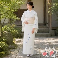 ◾️訪問着◾️単衣クリーム総刺繍仕覆花文正絹逸品 - メルカリ