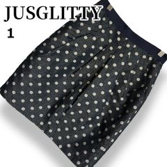 美品】JUSGLITTY ジャスグリッティー ひざ丈スカート ドット S【1