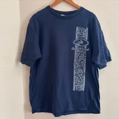 (^w^)b【90sヴィンテージ】PRO-Keds プロケッズ サーフプリントTシャツ 紺  ネイビー　ハワイアン調　ボタニカル柄　トップス　半袖　Tシャツ  カジュアル　スポーティ　爽やか　コットン　夏　オールドサーフ メンズ　XLサイズ　OM12709ONのサムネイル