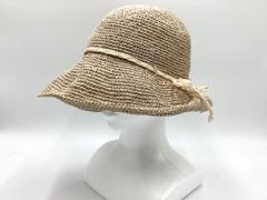 ERIC JAVITS エリックジャビッツ 麦わら帽子 ハット ベージュ - メルカリ