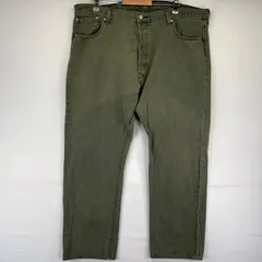 古着 リーバイス Levi's デニム パンツ 501 ボタンフライ カラーデニム ストレート 大きいサイズ W42×L30  グリーン系 メンズ