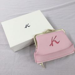 Kitamura キタムラ 印鑑ケース がま口 ピンク レザー - メルカリ