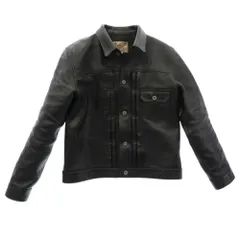 ワイツーレザー Y'2 LEATHER EB-140 ECO HORSE TYPE 1 JEAN JACKET エコ ホース タイプ 1st タイプ ホースハイド レザー ジャケット ダークブラウン系 42【中古】のサムネイル
