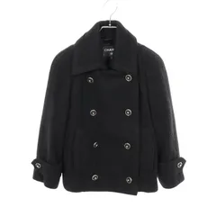 シャネル CHANEL ピーコート ココマークボタン P64614V47050 ブラック ウール カシミヤ Pコート レディース Used Aのサムネイル