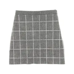 ミュウ ミュウ Miu Miu スカート チェック柄 ラインストーン MG1167 ウール チェック柄スカート レディース Used Bのサムネイル