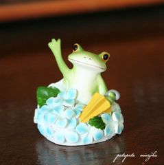 カエル コポー 置物 紫陽花 - メルカリ