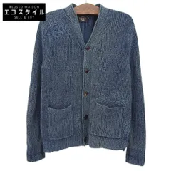 RRL　ダブルアールエル　インディゴ 本藍染め コットン ロングスリーブ カーディガン メンズ ブルー M　Mのサムネイル