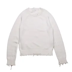極美品 SAINT LAURENT PARIS サンローラン パリ ニット セーター 605191 ニット ホワイト サイズXS 中古 4a002702のサムネイル