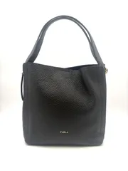 FURLA フルラ　グレース ホーボー　ショルダーバッグ トートバッグ レザー　本革　ブラック　黒　バイカラー