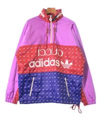 GUCCI × adidas ナイロンジャケット ブルー ピンク 40 | Mercari