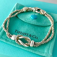Fat様オールドティファニー 希少 ダブルノット ブレスレットコンビ