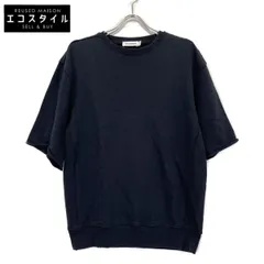 JIL SANDER　ジルサンダー　JSUM706025  ネイビー インサイドアウトデザイン クルーネックTシャツ 半袖スウェット　Ｓのサムネイル