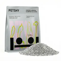 1袋「PetShy」猫砂 キャッサバ鉱物猫砂 超低粉塵 2.5kg(5.5L相当) 強力消臭 抗菌 2秒吸水 3秒固化 従来品比で使用量を約30%カット 天然素材 多頭飼い向けのサムネイル