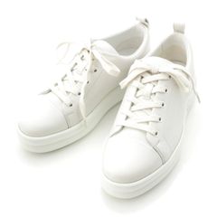 極美品 エルメス HERMES ハッピー レザースニーカー 厚底 ホワイト