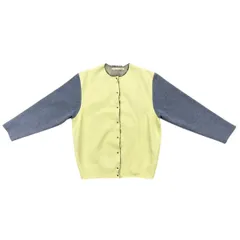 ☆バレンシアガ カーディガン バイカラー 312416 34サイズ イエロー ブルー BALENCIAGAのサムネイル
