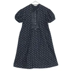 【美品】ベビーピンクハウス★小花柄♪半袖ワンピース サイズ120 黒系 パフ袖♪親子コーデに♪z20497のサムネイル