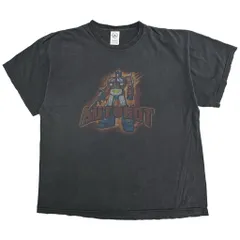 トランスフォーマー オプティマスプライム 半袖Ｔシャツ アニメ ムービー キャラクター ブラック(メンズ XL)中古 古着 Y2031
