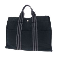 正規品】エルメス フールトゥ バサス MM ネイビー×ブラウン 訳あり 