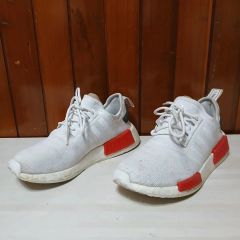 adidas NMD_R1 ホワイト 白 レッド ブルー スニーカー メンズ - メルカリ