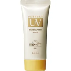 訳あり　箱潰れ DHC 日焼け止め パーフェクトUVジェル 80g 無香料 SPF50+・PA++++ UV耐水性 紫外線対策 ウォータープルーフ 化粧下地のサムネイル