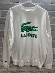 極美品】ラコステ カレッジロゴ スウェット グリーン メンズS（男女 