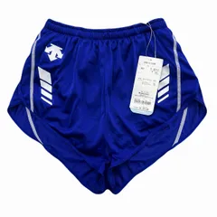 デサント ランニングショーツ レディース Mサイズ W62-66 ブルー 未使用 タグ付き 陸上 ショートパンツ ランニングパンツ ランパンのサムネイル