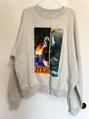 HERON PRESTON ヘロンプレストン　スウェット　パーカー　トレーナー　サギプリント　メンズ　希少のサムネイル