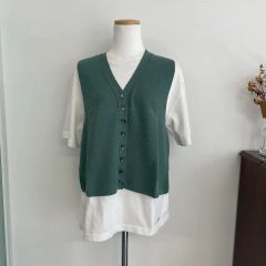 UNOF BICOLOR TANK TOP - green Mサイズ ふじあみ - メルカリ
