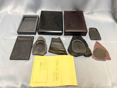 中国 書道具 漢詩人物文 古墨 微墨 7点 一式 V R9836 - メルカリ