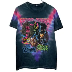 FRUIT OF THE LOOM 半袖 プリントTシャツ M～ ブラック フルーツオブザルーム ロブゾンビ アリス・クーパー タイダイ 夏物 a805-6779のサムネイル
