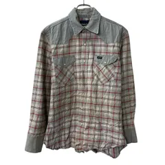 Wrangler 長袖 ウエスタンシャツ L グレー マルチカラー ラングラー スナップボタン チェック柄 チェックシャツ 春物 a805-6794のサムネイル