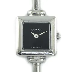 グッチ GUCCI 腕時計 バングルウォッチ スクエア 1900L ブラック文字盤 SS クオーツアナログ 【中古】のサムネイル