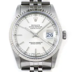 ロレックス Rolex 腕時計 デイトジャスト 16234 L番 1989-1990年 サンレイ シルバー文字盤 デイト K18WG SS 自動巻き 【中古】のサムネイル