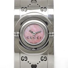グッチ GUCCI 腕時計 バングルウォッチ トワール 112/YA112526 GG柄 ピンク マザーオブパール文字盤 SS クオーツアナログ 【中古】のサムネイル