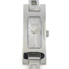 グッチ GUCCI 腕時計 バングルウォッチ 3900L レクタンギュラー シルバー ギョーシェ文字盤 SS クオーツアナログ 【中古】のサムネイル