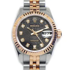 ロレックス Rolex 腕時計 デイトジャスト 179171G M番 2007-2008年製 ルーレット刻印 10ポイント ダイヤインデックス ブラック コンピューター文字盤 デイト エバーローズゴールド SS 自動巻き 【中古】のサムネイル