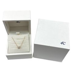 美品】 4℃ ヨンドシー ダイヤモンド ネックレス K10 1P 40cm 0.7g