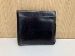 未使用 ハマノ☆メンズ2つ折りホックウォレット 折財布 マスターカーフ